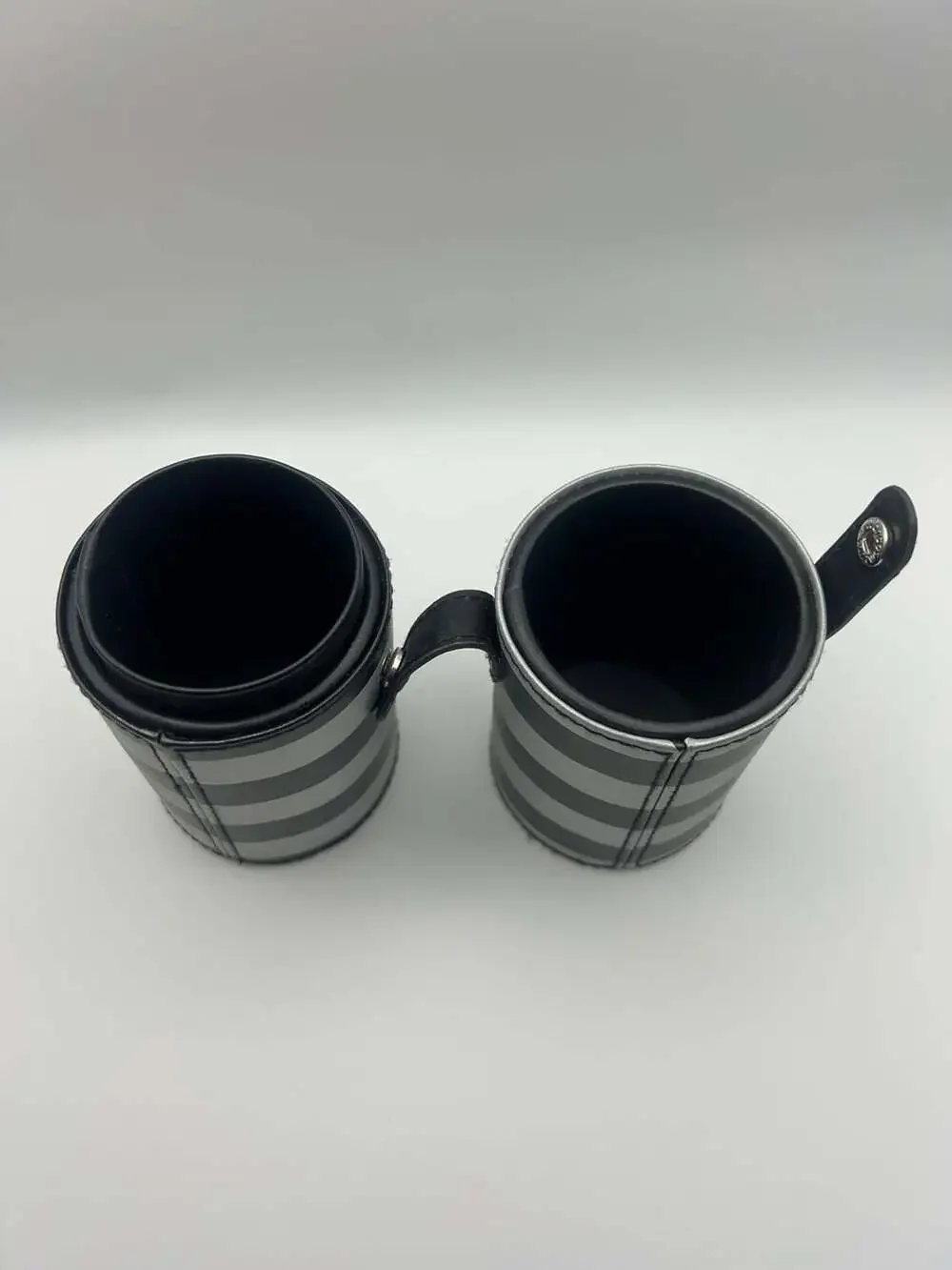 BH Cosmetics Black and White Striped Cylindrical Makeup Brush Holder